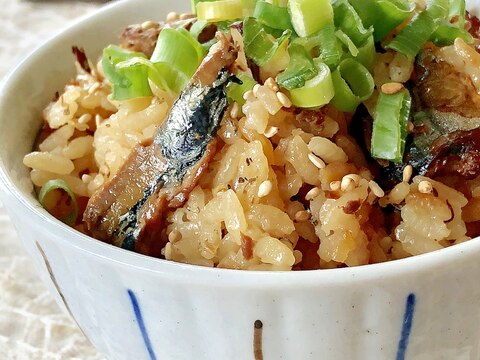 ★さんまの缶詰と生姜の炊き込みご飯★